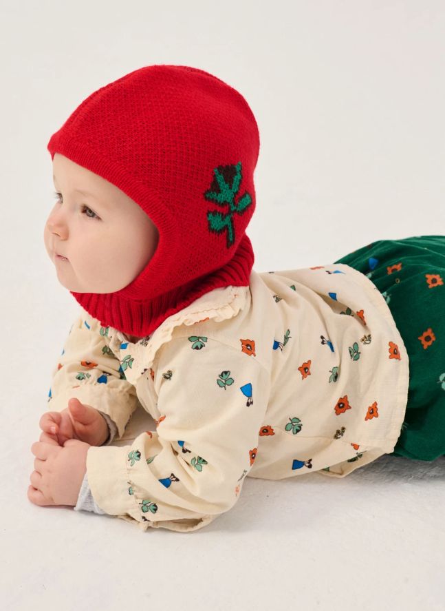 Bloomer Fleuri Velours Côtelé Coton Bio | Vert