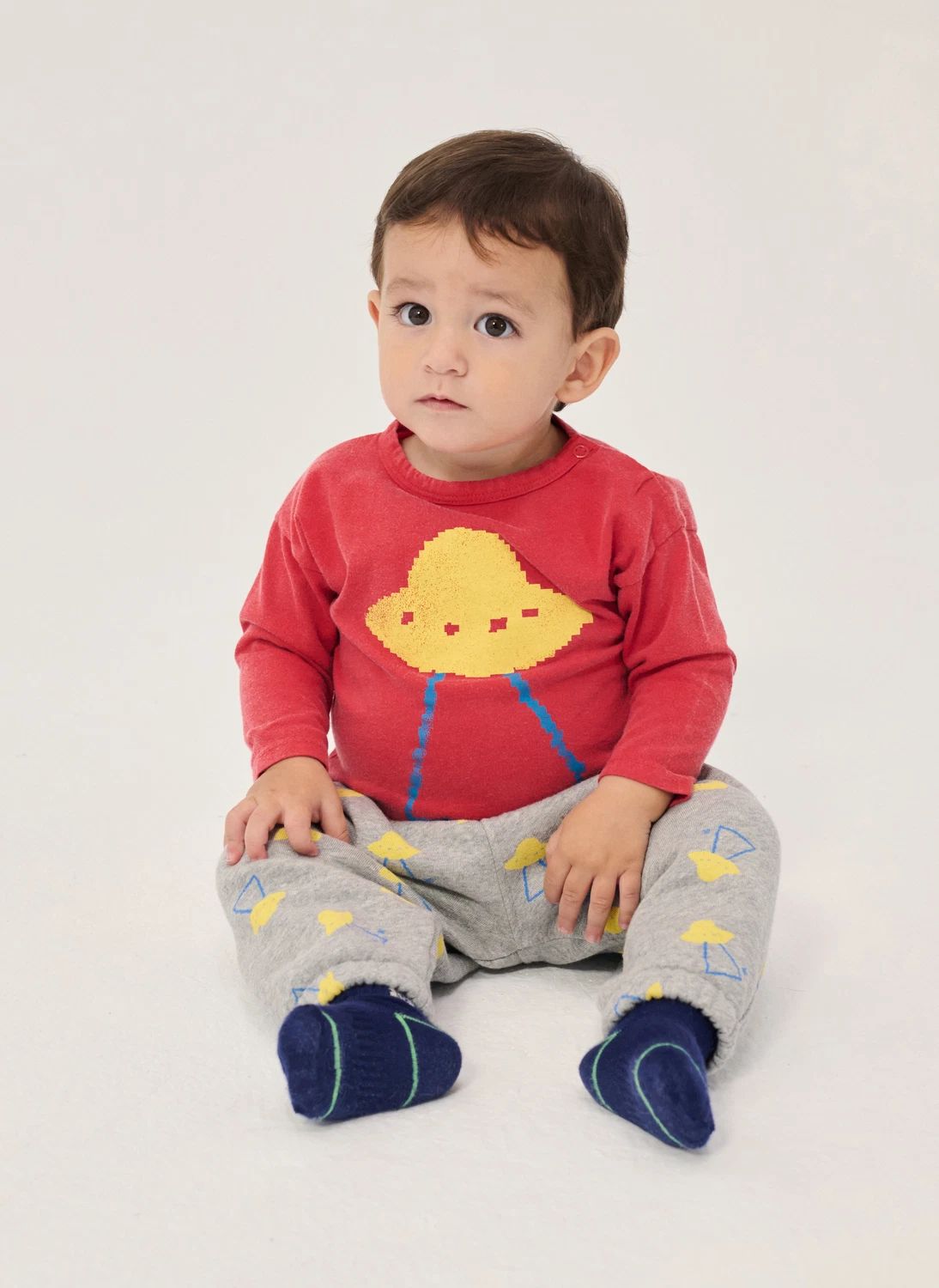 T-shirt Soucoupes Coton Bio | Rouge- Image produit n°1