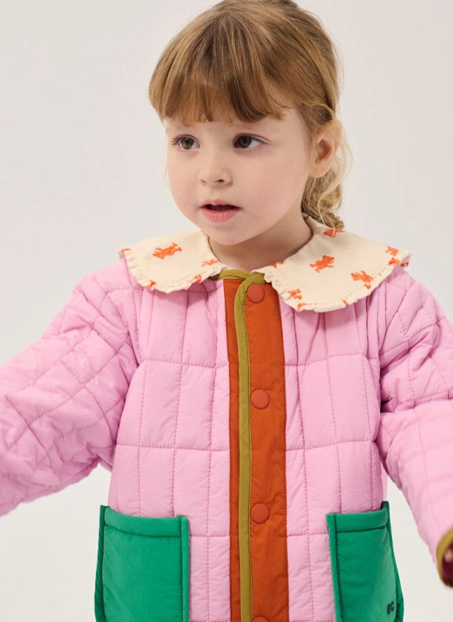 Veste Matelassée Fibres Recyclées Bébé | Rose