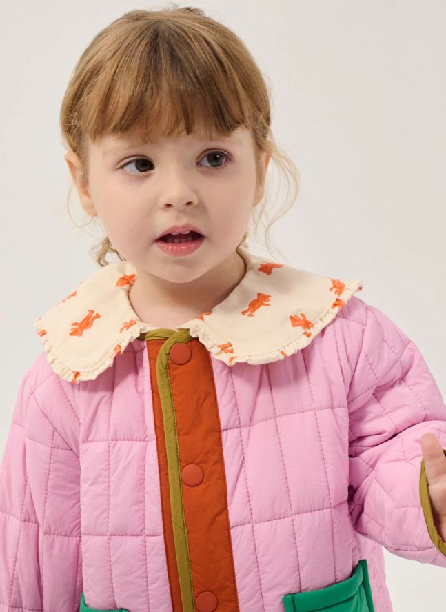 Veste Matelassée Fibres Recyclées Bébé | Rose