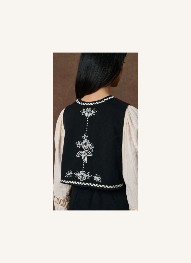 Top Soniago Coton Bio | Noir