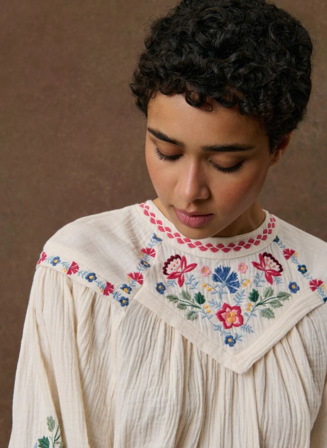 Blouse Izzy Coton Bio | Crème