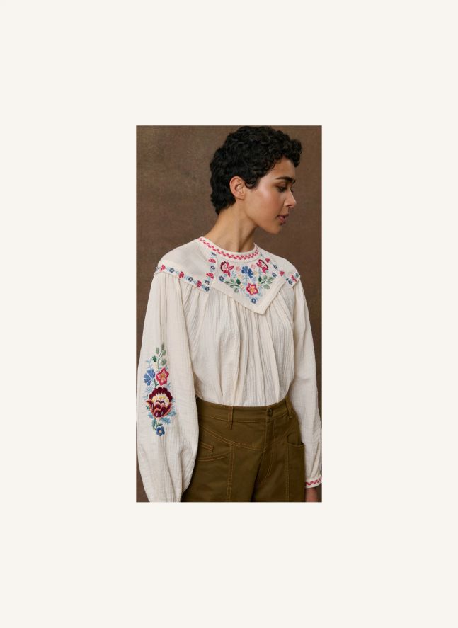 Blouse Izzy Coton Bio | Crème
