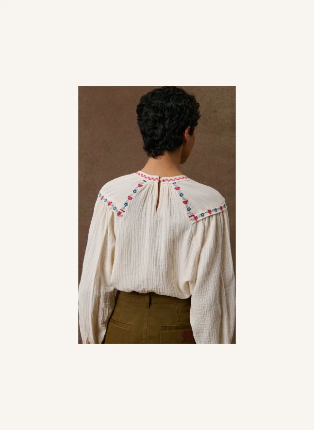 Blouse Izzy Coton Bio | Crème