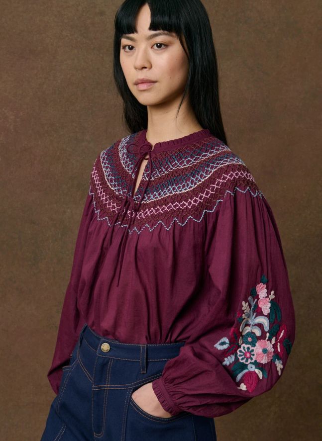 Blouse Pal Coton Bio | Bordeaux