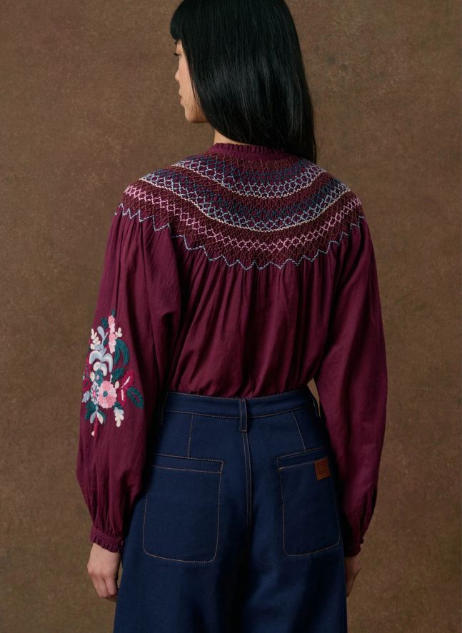 Blouse Pal Coton Bio | Bordeaux