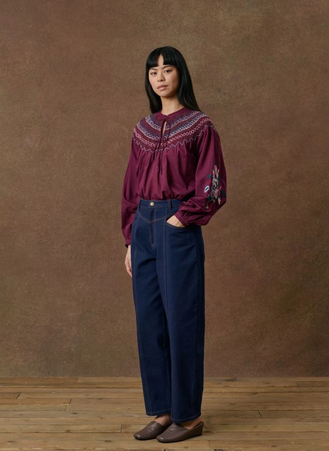 Blouse Pal Coton Bio | Bordeaux