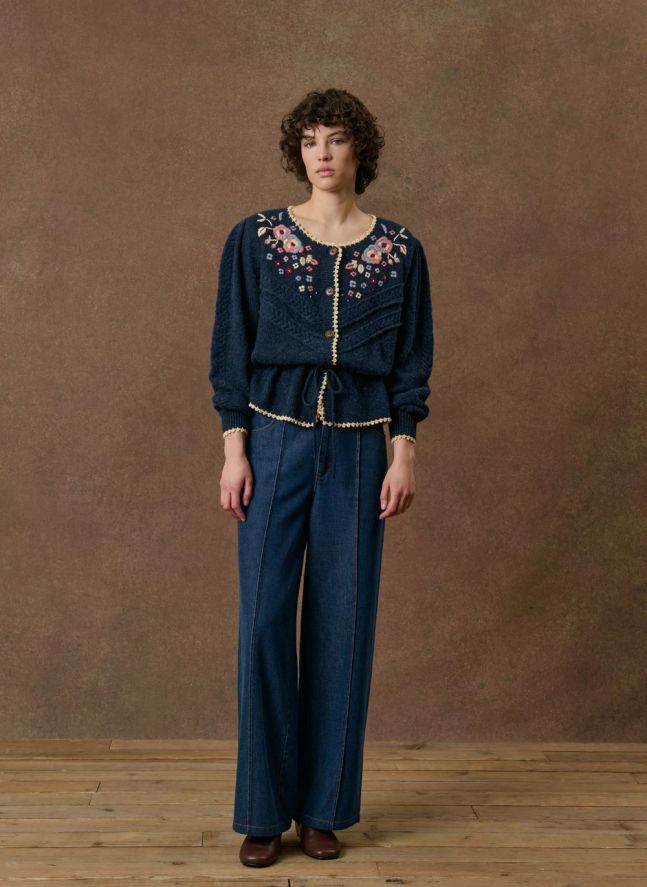 Cardigan Sandya Laine | Bleu marine