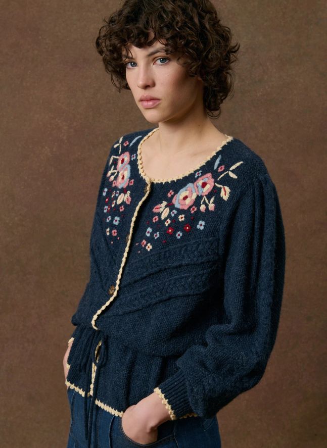 Cardigan Sandya Laine | Bleu marine