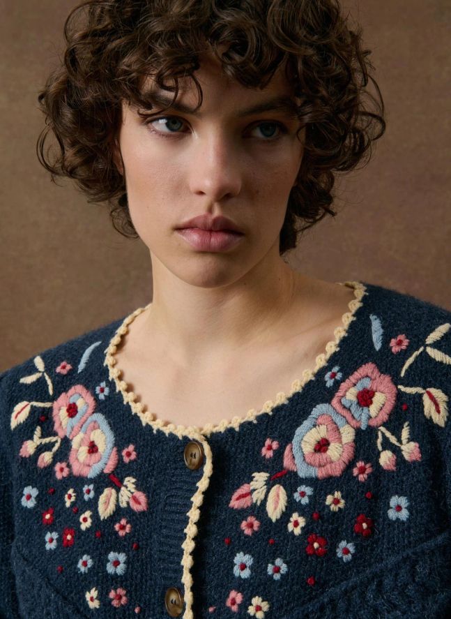 Cardigan Sandya Laine | Bleu marine