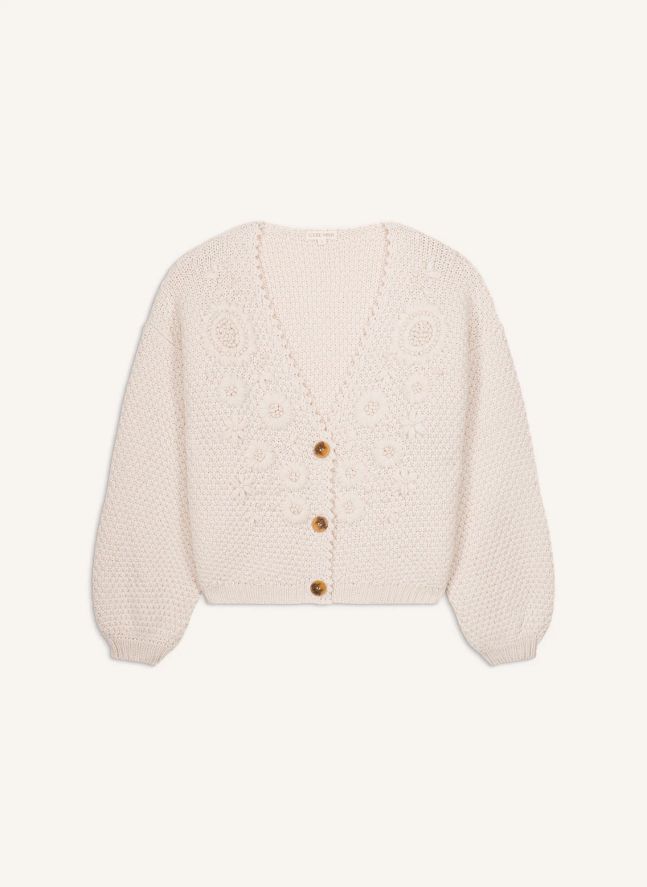 Cardigan Lomina Laine | Crème