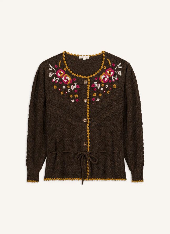 Cardigan Sandya Laine | Terre cuite