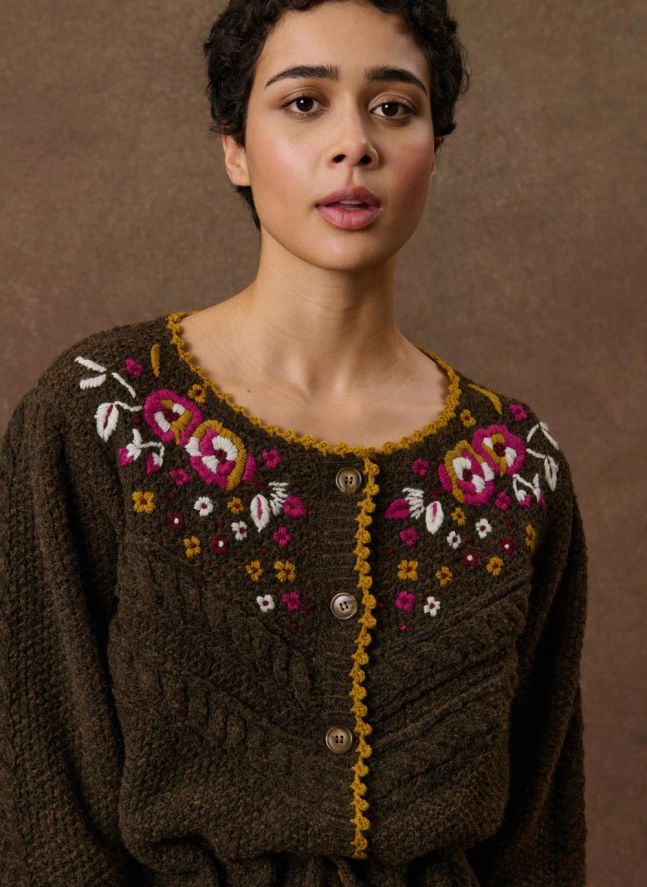 Cardigan Sandya Laine | Terre cuite
