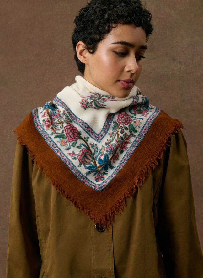 Foulard Mekness Laine | Crème