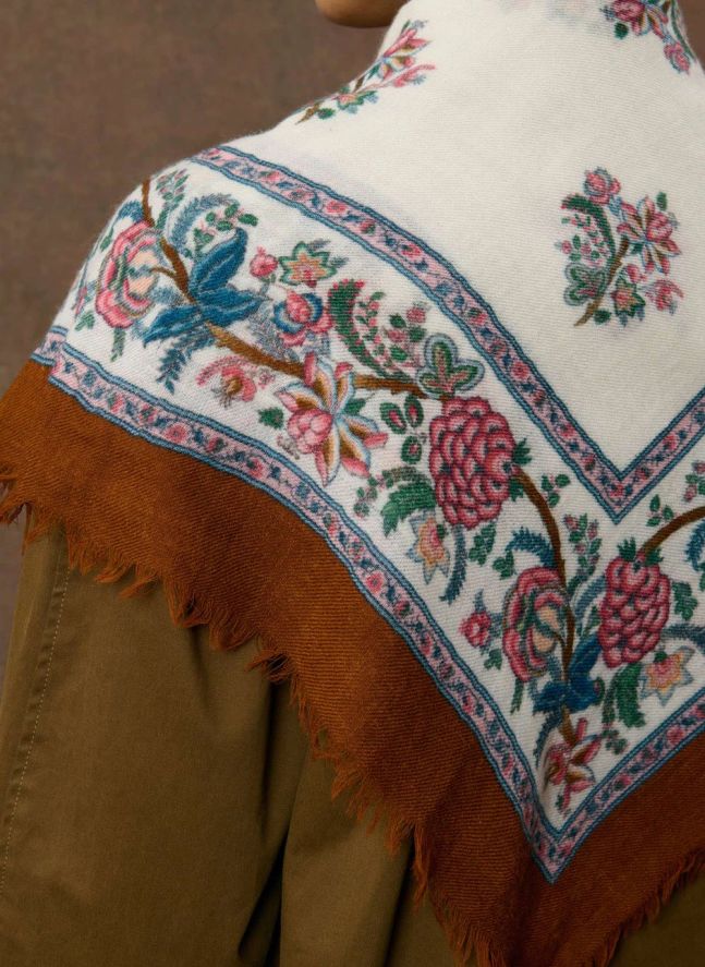 Foulard Mekness Laine | Crème