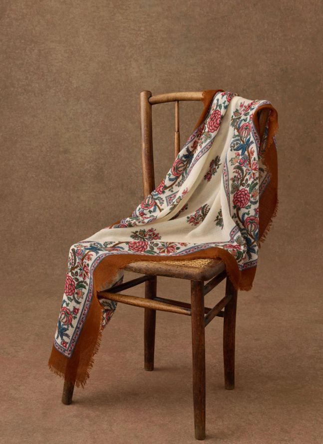 Foulard Mekness Laine | Crème