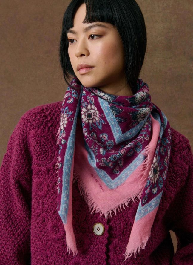 Foulard Mekness Laine | Bordeaux
