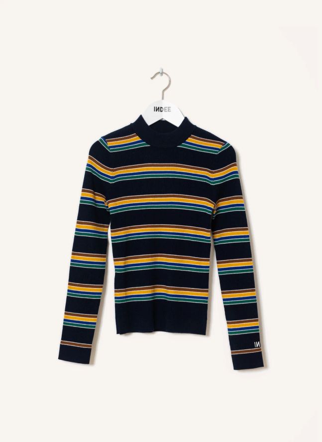Pull Wimbledon Rayé | Bleu marine