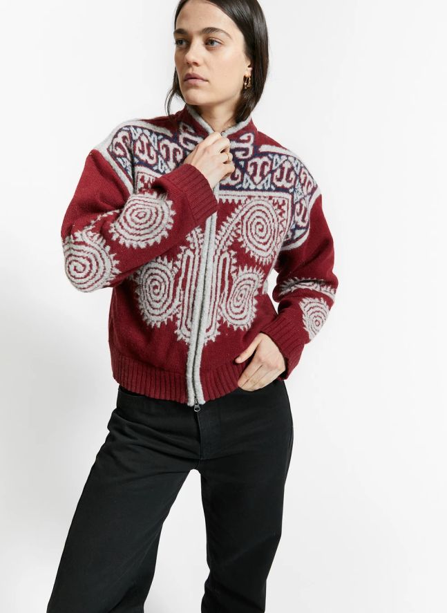Cardigan Brodé Wakeboard | Bordeaux