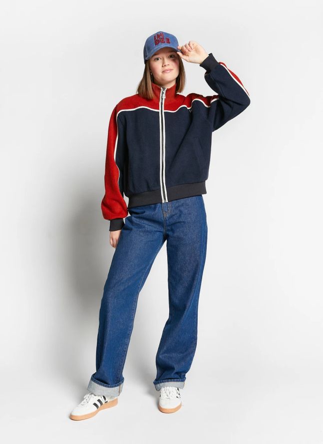 Veste Zippée Waffle | Bleu marine