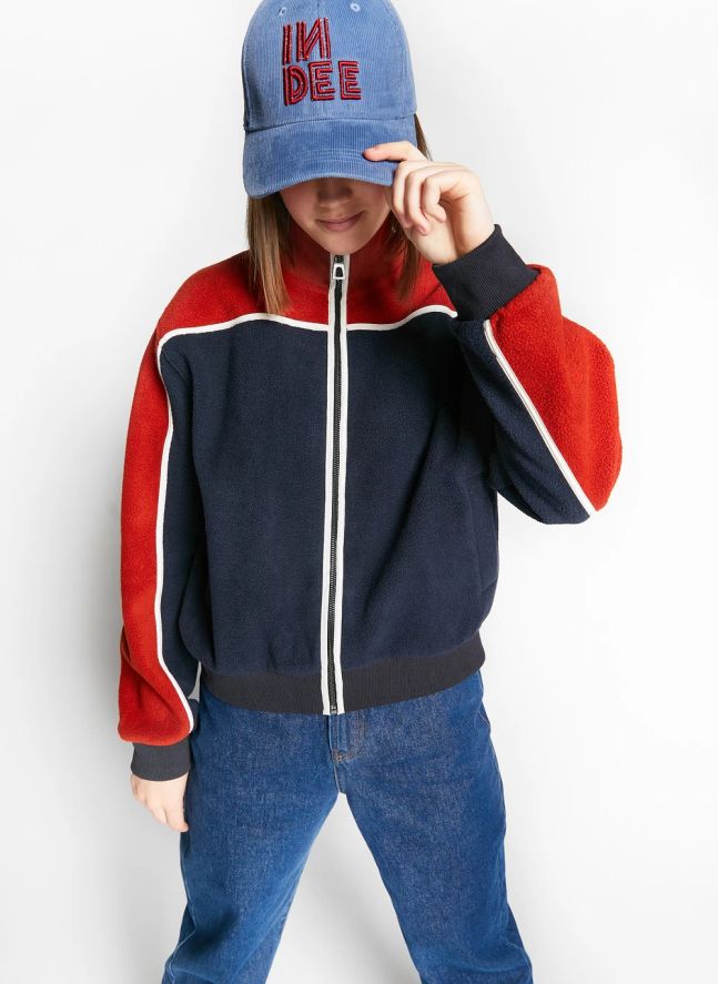 Veste Zippée Waffle | Bleu marine