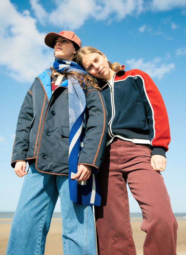 Veste Zippée Waffle | Bleu marine