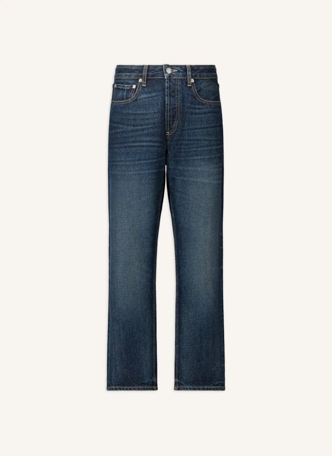 Jean Cropped Coton | Bleu