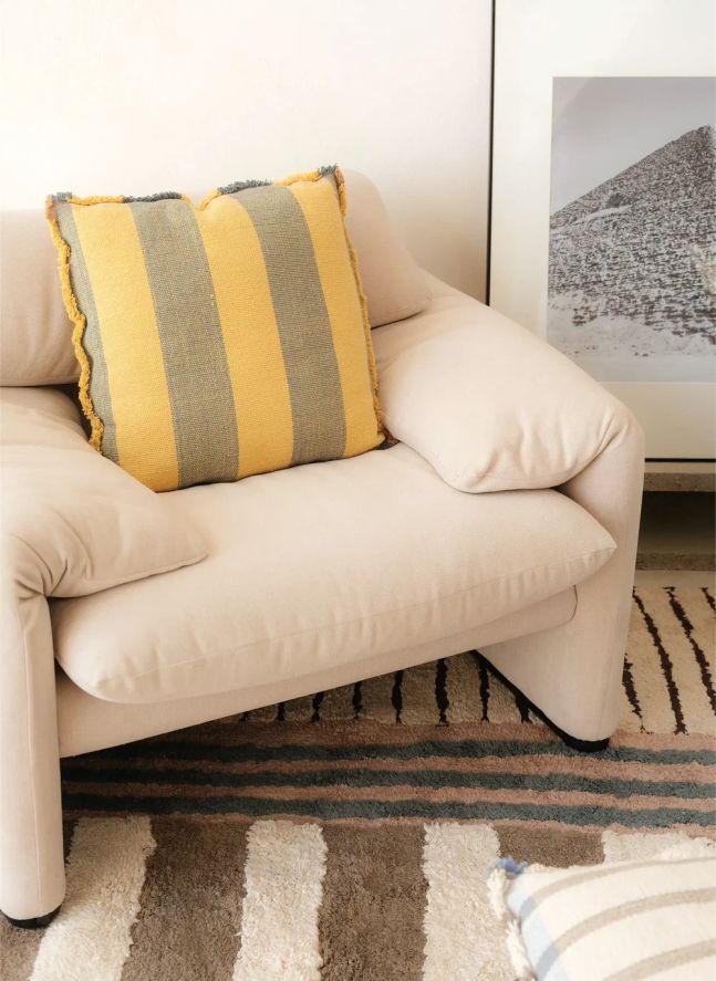 Coussin Lines | Marron