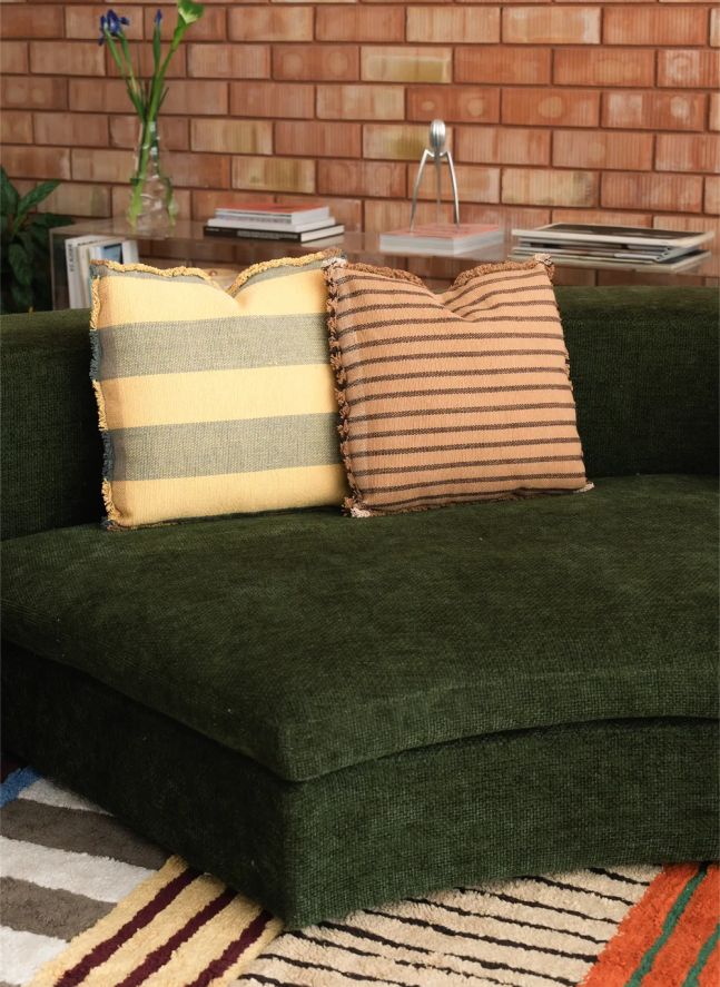Coussin Lines | Marron
