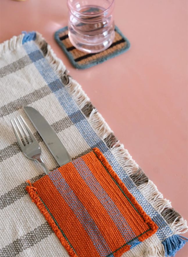 Sets de Table avec Poche - Set de 2 | Ecru
