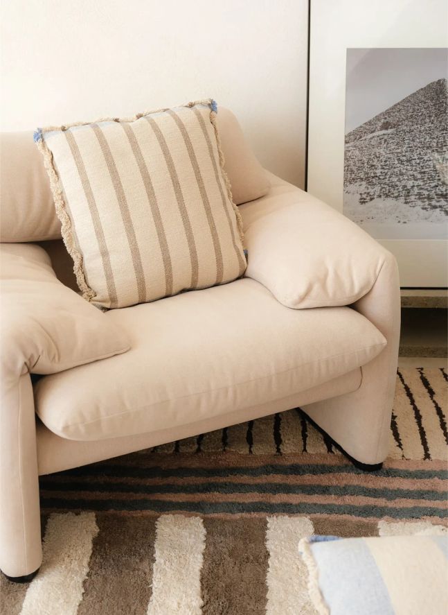 Coussin Lines | Ecru