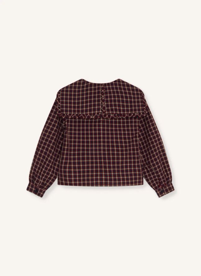 Blouse Orbit Carreaux | Bordeaux