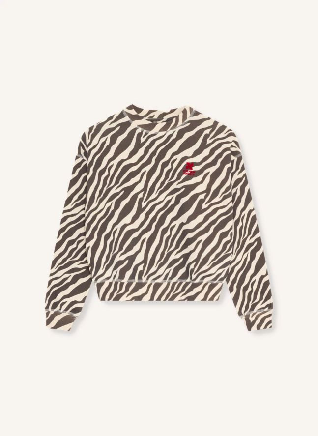 Sweat Logo Zèbre Coton | Noir