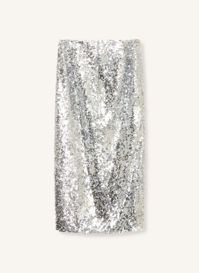 Jupe Muse Sequin | Argenté
