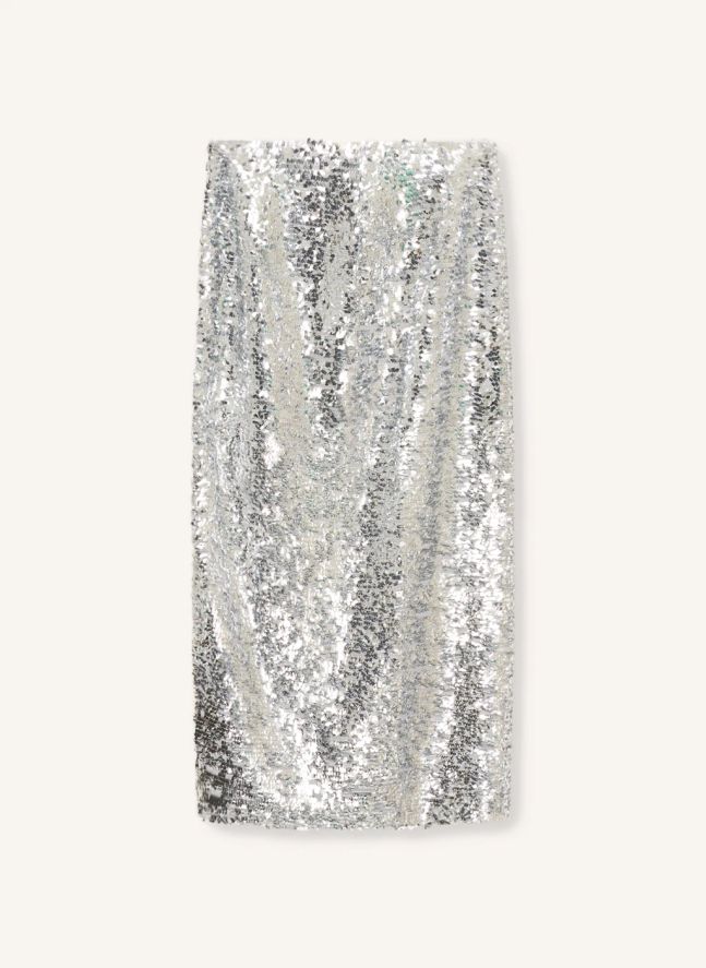 Jupe Muse Sequin | Argenté