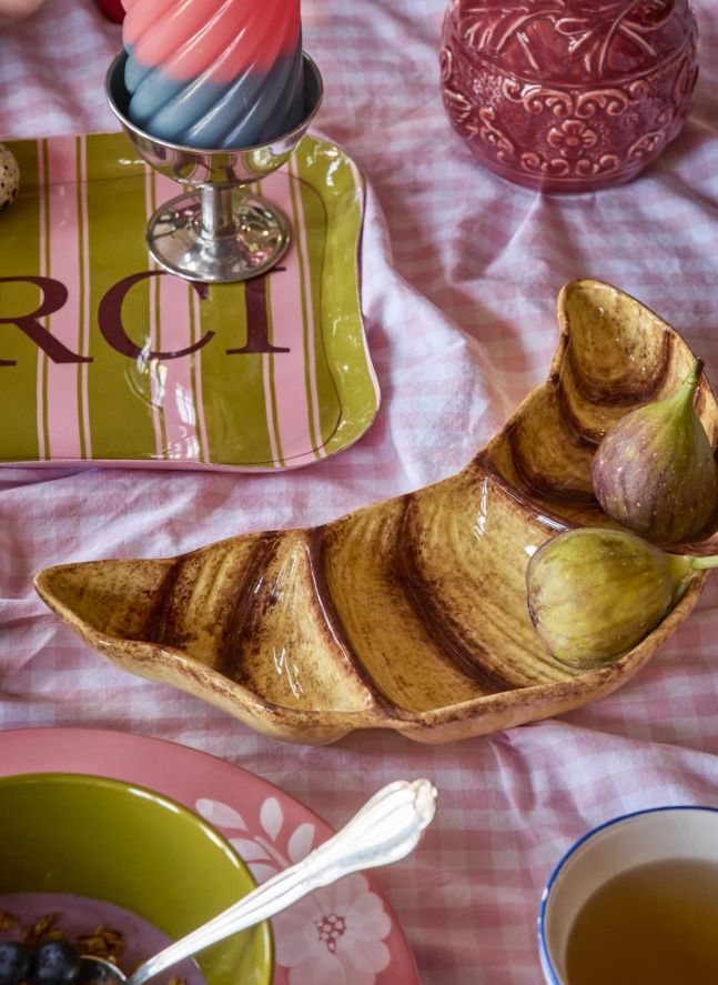 Plat de Service Croissant | Beige