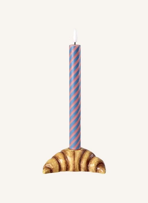 Bougeoir en Céramique Croissant | Beige- Image produit n°0
