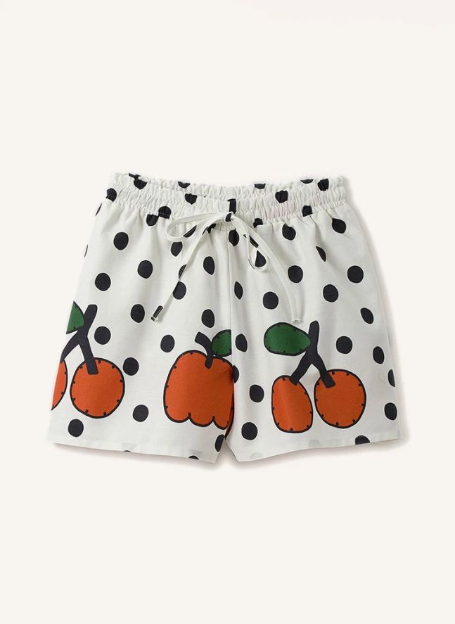 Short Cerises | Blanc