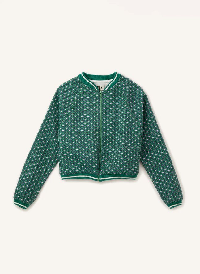 Veste Petits Cœurs | Vert émeraude