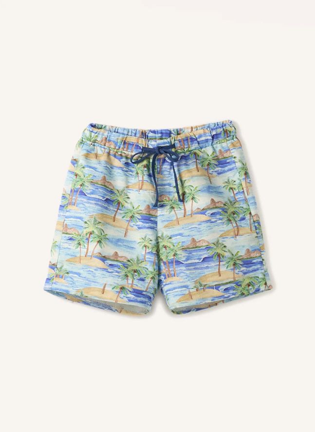 Short Aquarelle Rio | Bleu ciel