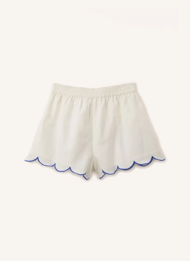 Short Camelia Brodé | Blanc