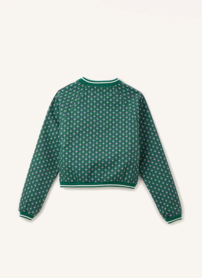 Veste Petits Cœurs | Vert émeraude