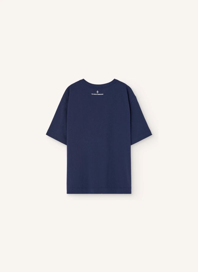 T-shirt Collie Lune Coton Bio | Bleu marine