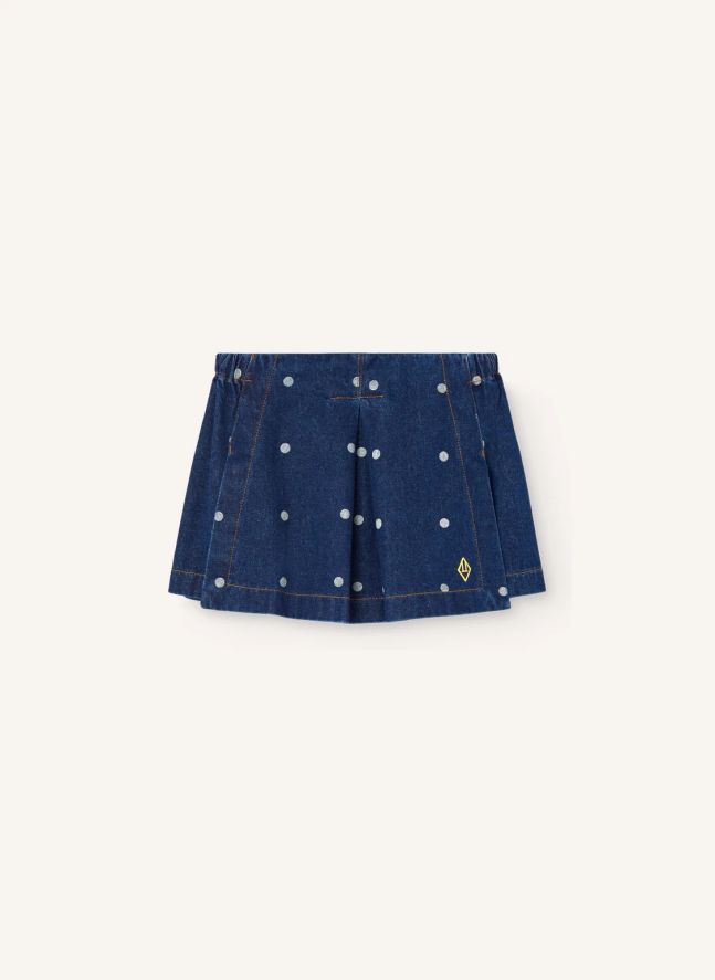 Jupe Short Olingo Pois Denim | Bleu foncé