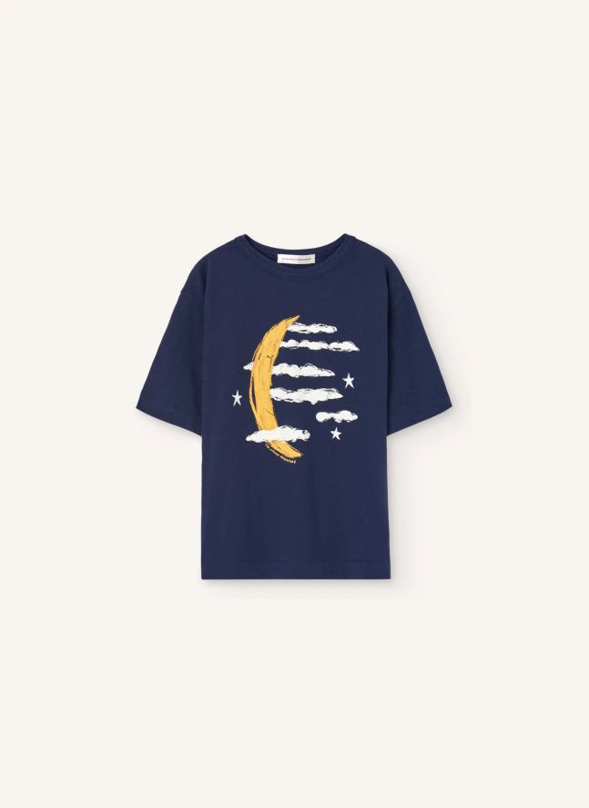 T-shirt Collie Lune Coton Bio | Bleu marine
