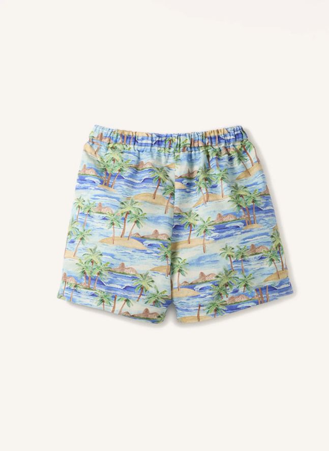 Short Aquarelle Rio | Bleu ciel