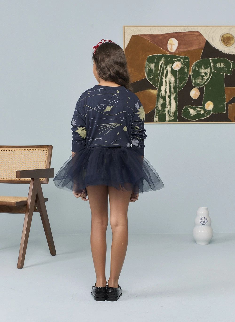 Jupe Doxiepoo Tulle | Bleu marine- Image produit n°2