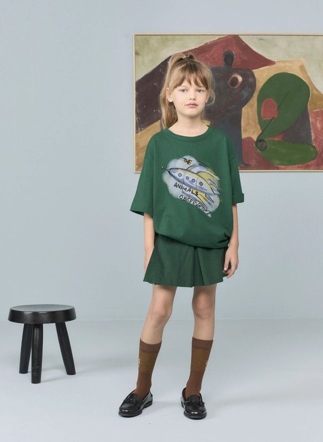 T-shirt Collie Fusée Coton Bio | Vert