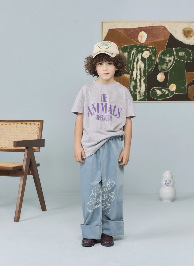 T-shirt Pupfish The Animals Observatory Coton Bio | Gris chiné