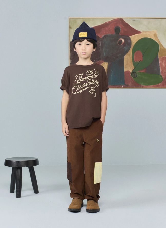 T-shirt Dunker The Animals Observatory Coton Bio | Marron